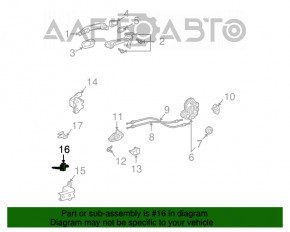 Limitatorul ușii din spate stânga pentru Lexus RX300 RX330 RX350 RX400h 04-09