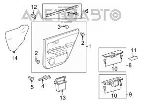 Пепельница двери задней левой Lexus RX300 RX330 RX350 RX400H 04-09