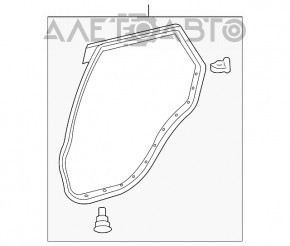 Garnitura ușii din spate stânga pentru Lexus RX300 RX330 RX350 RX400h 04-09