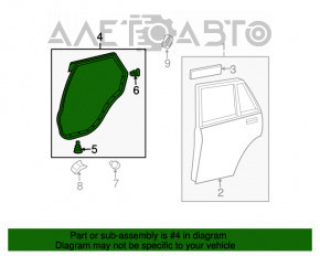 Garnitura ușii din spate stânga pentru Lexus RX300 RX330 RX350 RX400h 04-09