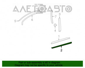 Накладка двери нижняя передняя левая Lexus RX300 RX330 RX350 RX400h 04-09