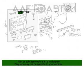 Ручка двери внутренняя передняя правая Lexus RX300 RX330 RX350 RX400h 04-09 беж