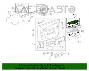 Управление стеклоподъемником передним правым Lexus RX300 RX330 RX350 RX400h 04-09 с накладкой