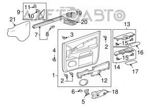 Maneta de control a geamului electric din față dreapta pentru Lexus RX300 RX330 RX350 RX400h 04-09, gri, zgârieturi.