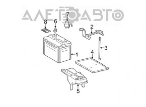 Suport de fixare a bateriei pentru Lexus RX300 RX330 RX350 04-09