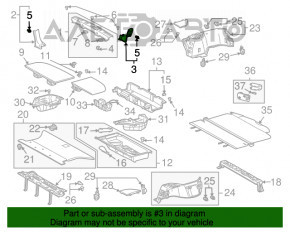 Накладка проема багажника левая Lexus RX300 RX330 RX350 RX400h 04-09 беж, царапины