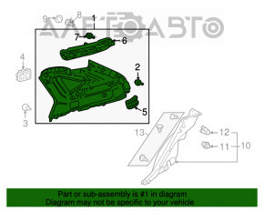 Накладка задней стойки верхняя левая Lexus RX300 RX330 RX350 RX400h 04-09 беж