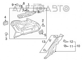 Накладка задней стойки верхняя правая Lexus RX300 RX330 RX350 RX400h 04-09 беж