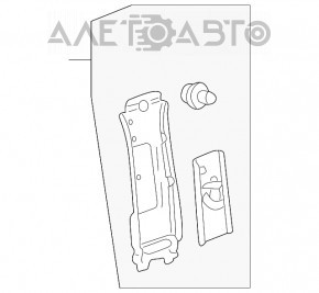 Capacul stâlpului central, curea superioară stânga Lexus RX300 RX330 RX350 RX400h 04-09 bej, substanță chimică.