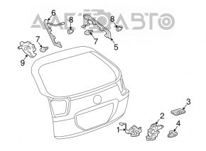 Decorație de blocare portbagaj Lexus RX300 RX330 RX350 RX400h 04-09 nou original