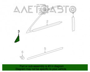 Треугольник заглушка двери внешн передний правый Lexus ES350 07-12
