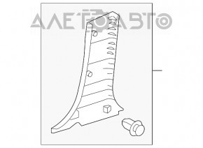 Capacul stâlpului central, partea de jos, stânga, pentru Lexus ES350 07-09, bej.