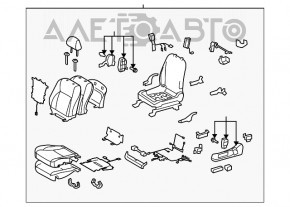 Водительское сидение Lexus ES350 07-09 с airbag, электро, память, подогрев, кожа черная