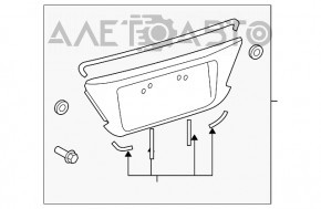 Capac portbagaj Lexus ES350 07-12 cu ornamente cromate, fără cameră