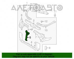 Планка замка капота Nissan Murano z50 03-08