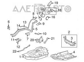 Замок лючка бензобака низ Toyota Camry v40