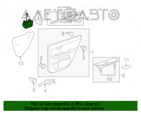 Ручка двери внутр задняя левая Lexus RX300 RX330 RX350 RX400H 04-09 серая