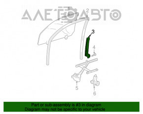 Направляющая стекла двери передней правой Lexus RX300 RX330 RX350 RX400h 04-09