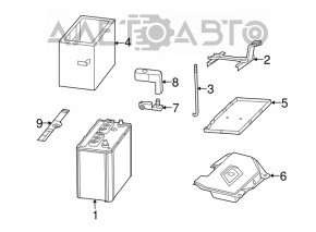 Suport pentru baterie pentru Lexus RX400h 06-09 cu senzor