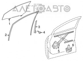 Стекло двери передней левой Lexus RX350 RX450h 10-15 триплекс