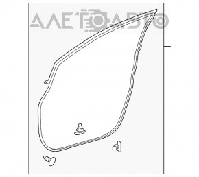 Уплотнитель двери передней правой Lexus RX350 RX450h 10-15