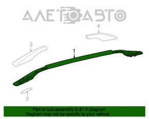 Balustrade longitudinale cu inserții pentru Lexus RX350 RX450h 10-15, crăpături, zgârieturi