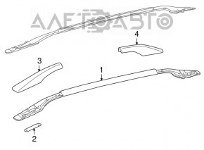 Balustrade longitudinale cu inserții pentru Lexus RX350 RX450h 10-15, crăpături, zgârieturi