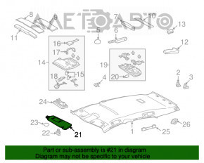 Козырек левый Lexus RX350 RX450h 10-15 серый, под чистку, без крючка