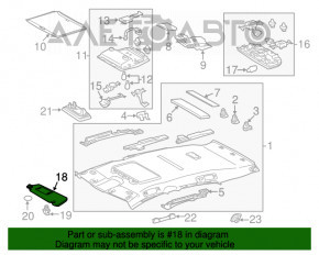 Козырек правый Lexus RX350 RX450h 10-15 серый, без крючка, под химчистку