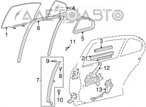 Стекло двери задней левой Lexus IS200 IS300 99-05 царапины