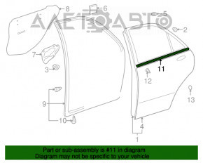 Moldură ușă-sticlă spate dreapta centrală Lexus IS200 IS300 99-05