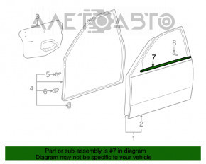 Молдинг дверь-стекло центральный передний правый Lexus IS200 IS300 99-05