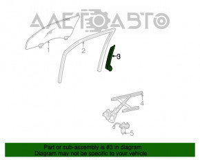 Направляющая стекла двери передней правой Lexus IS200 IS300 99-05