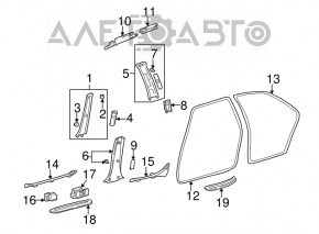 Накладка порога задняя правая внутрен Lexus IS200 IS300 99-05