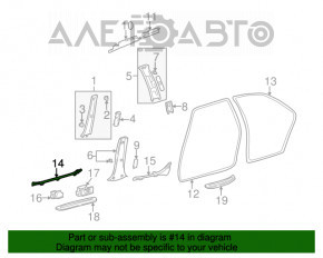 Capacul pragului din față stânga interior pentru Lexus IS200 IS300 99-05