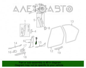 Накладка центральной стойки нижняя левая Lexus IS200 IS300 99-05