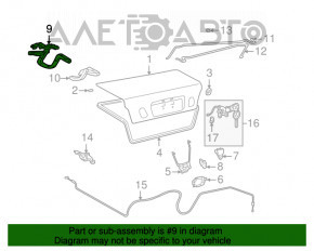 Петля крышки багажника левая Lexus IS200 IS300 99-05