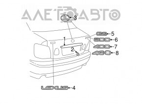 Эмблема надпись Lexus крышки багажника Lexus IS200 IS300 99-05