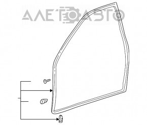 Garnitură de etanșare a cadrului ușii, față stânga, Lexus IS200 IS300 99-05