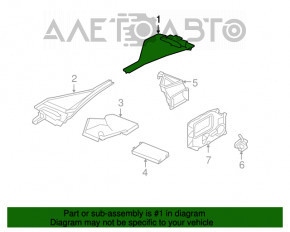 Grila stergatoarelor din plastic dreapta superioara pentru BMW X5 E70 07-13