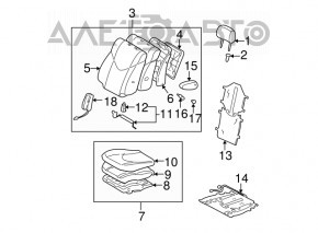 Scaunul șoferului pentru Lexus RX300 98-03 fără airbag.