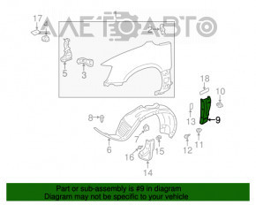 Capota aripa stânga față Lexus RX300 98-03 zgâriată