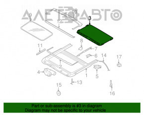 Perdeaua portbagajului Subaru B9 Tribeca gri.