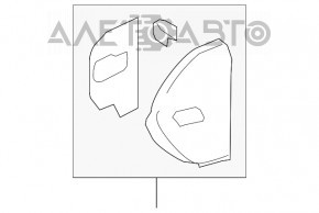 Capacul torpedoului lateral stânga pentru Subaru B9 Tribeca gri.