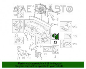 Накладка торпеды боковая левая Subaru b9 Tribeca серая