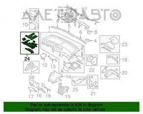 Накладка торпеды нижняя ноги водителя Subaru b9 Tribeca