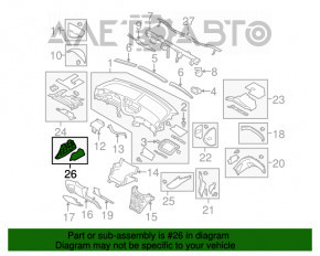 Capacul tunelului consolei lateral stânga Subaru B9 Tribeca