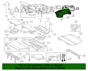 Capacul arcului drept Lexus RX300 RX330 RX350 RX400h 04-09 gri.