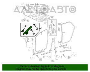 Capacul amortizorului frontal stânga Lexus RX300 RX330 RX350 RX400h 04-09 gri.