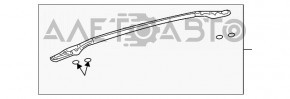 Balustrade longitudinale Lexus RX300 RX330 RX350 RX400h 04-09 fără capace, vopseaua s-a descuamat